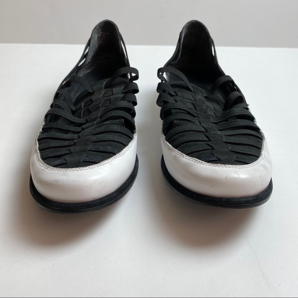 Stuart Weitzman Suede Woven Slip-On Walking Shoe - image 2